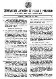 Boletín de Información. Departamento Autónomo de Publicidad y Propaganda [México]. Jueves 15 de julio de 1937