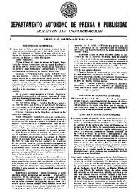 Boletín de Información. Departamento Autónomo de Publicidad y Propaganda [México]. Sábado 17 de julio de 1937