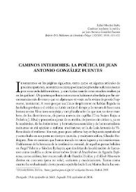 Caminos interiores: la poética de Juan Antonio González Fuentes