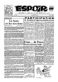 Espoir : Organe de la VIª Union régionale de la C.N.T.F. Num. 365, 12 janvier 1969
