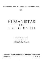 Humanistas del siglo XVIII 