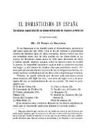 El Romanticismo en España. Caracteres especiales de su desenvolvimiento en algunas provincias (Continuación)