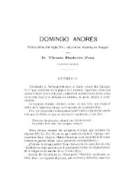 Domingo Andrés. Poeta latino del siglo XVI, natural de Alcañiz, en Aragón (Continuación)