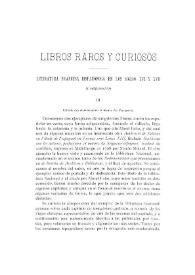 Libros raros y curiosos. Literatura francesa hispanófoba en los siglos XVI y XVII (Continuación)