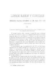 Libros raros y curiosos. Literatura francesa hispanófoba en los siglos XVI y XVII (Continuación)