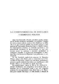 La correspondencia de Estelrich y Menéndez Pelayo