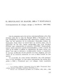 El epistolario de Manuel Milá y Fontanals (Correspondencia de colegas, amigos y familiares: 1883-1884)