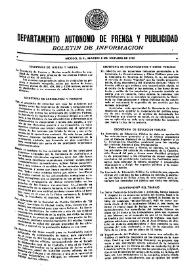 Boletín de Información. Departamento Autónomo de Publicidad y Propaganda [México]. Martes 5 de octubre de 1937