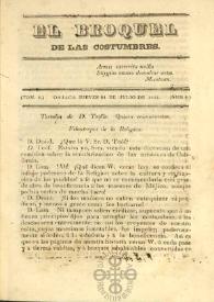 El Broquel de las Costumbres. Tomo I, núm. 6, jueves 24 de julio de 1834