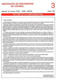 Boletín de la Asociación de Profesores de Español (FASPE). Núm. 3, 1991