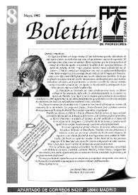 Boletín de la Asociación de Profesores de Español (FASPE). Núm. 8, 1992