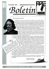 Boletín de la Asociación de Profesores de Español (FASPE). Núm. 10, 1992
