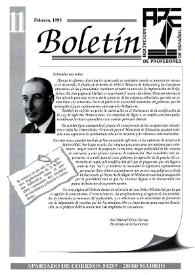 Boletín de la Asociación de Profesores de Español (FASPE). Núm. 11, 1993