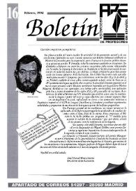 Boletín de la Asociación de Profesores de Español (FASPE). Núm. 16, 1994