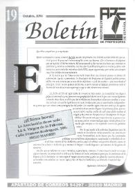 Boletín de la Asociación de Profesores de Español (FASPE). Núm. 19, 1994