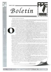 Boletín de la Asociación de Profesores de Español (FASPE). Núm. 24, 1996