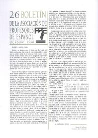 Boletín de la Asociación de Profesores de Español (FASPE). Núm. 26, 1996