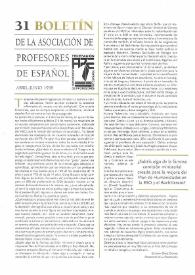 Boletín de la Asociación de Profesores de Español (FASPE). Núm. 31, 1998