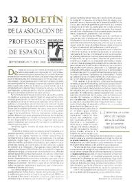 Boletín de la Asociación de Profesores de Español (FASPE). Núm. 32, 1998