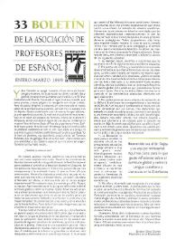 Boletín de la Asociación de Profesores de Español (FASPE). Núm. 33, 1999