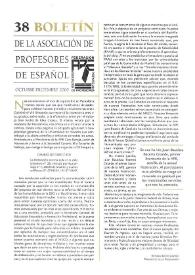 Boletín de la Asociación de Profesores de Español (FASPE). Núm. 38, 2000