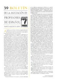 Boletín de la Asociación de Profesores de Español (FASPE). Núm. 39, 2001