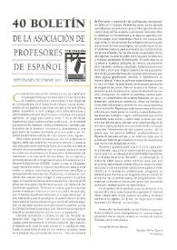 Boletín de la Asociación de Profesores de Español (FASPE). Núm. 40, 2001