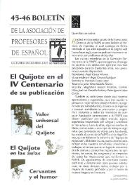 Boletín de la Asociación de Profesores de Español (FASPE). Num. 45-46, 2005