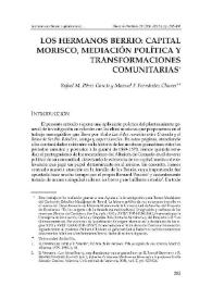 Los hermanos Berrio: capital morisco, mediación política y transformaciones comunitarias