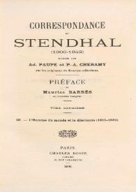 Correspondance de Stendhal, (1800-1842). Tome deuxième