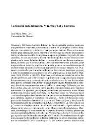La historia en la literatura. Manzoni y Gil y Carrasco