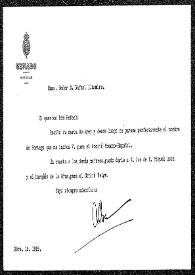 Carta del Duque de Alba a Rafael Altamira. 19 de diciembre de 1919