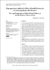 El pragmatismo judicial de Oliver Wendell Holmes, Jr. y la teoría predictiva del Derecho