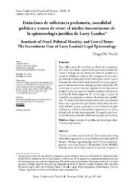 Estándares de suficiencia probatoria, moralidad política y costos de error: el núcleo inconsistente de la epistemología jurídica de Larry Laudan