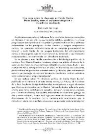 Una nota sobre la ideología de Pardo Bazán. Doña Emilia, entre el carlismo integrista y el carlismo moderado