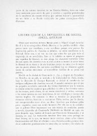 Los dos ejes de la novelística de Miguel Ángel Asturias