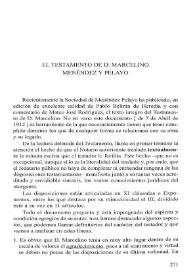 El testamento de D. Marcelino Menéndez y Pelayo