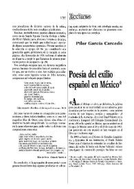 Poesía del exilio español en México