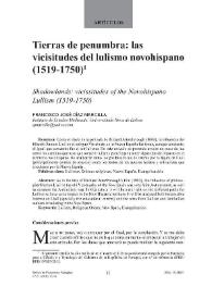 Tierras de penumbra: las vicisitudes del lulismo novohispano (1519-1750)