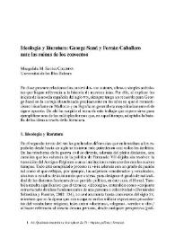 Ideología y literatura: George Sand y Fernán Caballero
