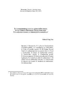 La conformidad con la acusación fiscal en el Código Procesal Penal peruano. Un análisis desde la perspectiva española