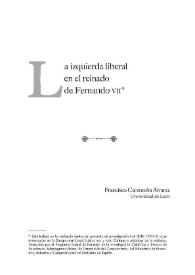 La izquierda liberal en el reinado de Fernando VII