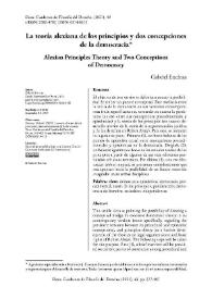 La teoría alexiana de los principios y dos concepciones de la democracia