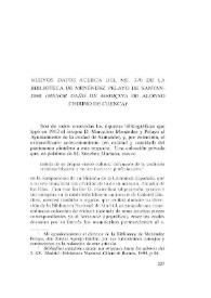 Nuevos datos acerca del ms. 370 de la Biblioteca de Menéndez Pelayo de Santander (