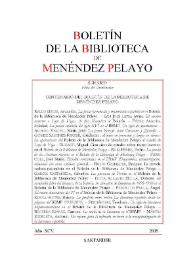 Boletín de la Biblioteca de Menéndez Pelayo. Año XCV, 2019