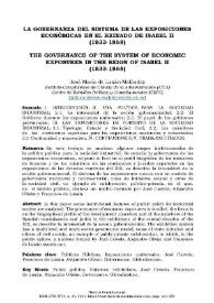La gobernanza del sistema de las exposiciones económicas en el reinado de Isabel II (1833-1868) 