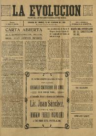 La Evolución: Órgano del Partido Constitucionalista de Oaxaca. Año I, núm. 23, 12 de febrero de 1918