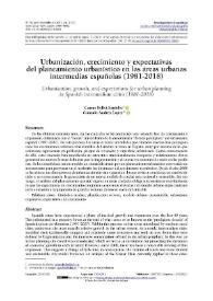 Urbanización, crecimiento y expectativas del planeamiento urbanístico en las áreas urbanas intermedias españolas (1981-2018)