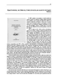 Miguel Hernández, Juan Mederos y Vicente Aleixandre, una edición de  Eugenio Padorno
