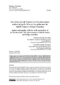 Las relaciones de España con las monarquías árabes del golfo Pérsico: los gobiernos de Adolfo Suárez y Felipe González 

